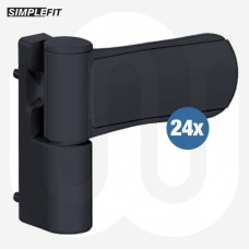 NEW COLOUR LAUNCH! 24x Simplefit Repair Flag Hinges in Anthracite Grey RAL7016